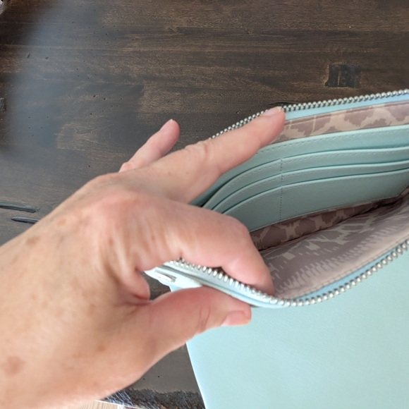 Stella & Dot Sky Blue Geometric Clutch - Picture 7 of 7